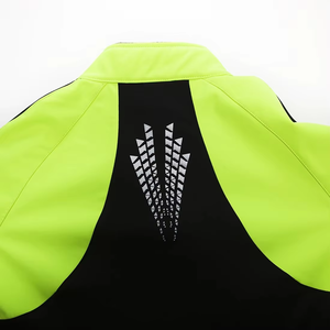 Jersey de Ciclismo para Hombre, Negro y Rojo, Manga Larga, Cortavientos, Transpirable, Chaqueta Deportiva para Exteriores - Product Image 4
