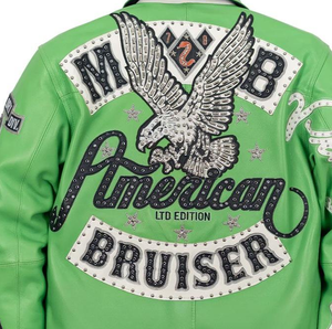 แจ็คเก็ตบอมเบอร์หนังแท้สำหรับผู้ชาย OEM สไตล์ไฮสตรีท พร้อมงานปักลายด้านหน้าแบบแอพพลิเค่ ดีไซน์ Avirex แบบกำหนดเอง - Product Image 4