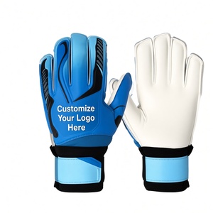 Gants de gardien de but à doigts entiers en cuir PU, antidérapants, respirants, avec sangle de poignet réglable, unisexe - Product Image 1