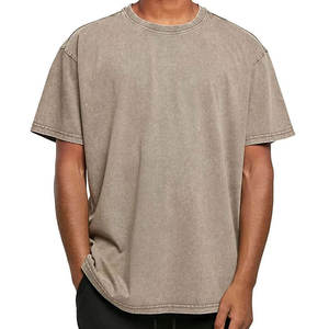 T-shirt en coton délavé premium, style vintage, décontracté, streetwear, avec logo personnalisé, coupe oversize, vente en gros, fabricant - Product Image 3