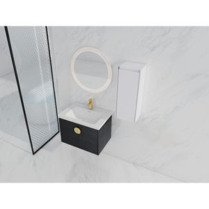 Mobile bagno sospeso da 28 pollici con lavabo in ceramica e ante a chiusura ammortizzata 00112WH 06328BCT (combinazione mobiletto) (KD) - Product Image 6
