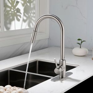 Rubinetto da Cucina Estraibile in Acciaio Inox Lucidato ad Arco Alto con Stampa Logo Gratuita e Doccetta Estraibile - Product Image 5