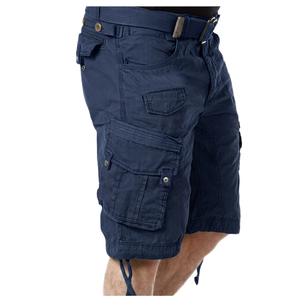 Shorts cargo pour hommes respirants et imperméables à plusieurs poches, anti-rides, séchage rapide, de qualité supérieure, 100% coton - Product Image 1