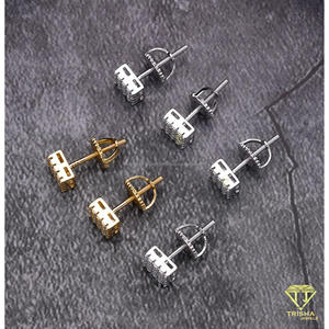 Pendientes Geométricos de Plata 925 con Diseño Cuadrado y Piedras Decorativas, Joyería de Moda para Minoristas y Revendedores - Product Image 5