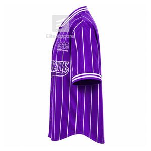 T-shirt personnalisé de la sororité NCNW à manches courtes avec logo sur le devant, rayé violet et blanc, en polyester, pour femme, vêtements grecs - Product Image 4