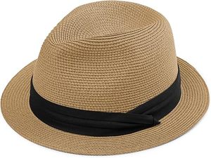 Chapeaux Panama en paille réglables pour l'équitation en plein air, style Fedora, pour le voyage, la randonnée et l'équitation, respirants, vente en gros OEM - Product Image 1