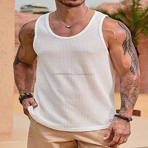 Débardeurs de sport, singlet de musculation, coton, fibre de bambou, gilets de sport, débardeur d'entraînement pour homme, prix de gros - Product Image 2