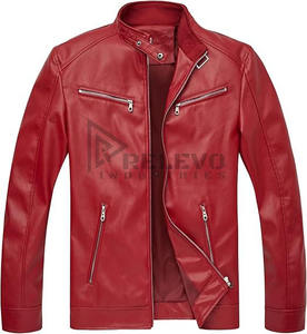 Nueva Chaqueta de Invierno de Cuero Premium para Hombre, Cuello Camisero, Piel de Cordero Genuina, Estilo Motero Clásico con Cierre y Logotipo Frontal - Product Image 3