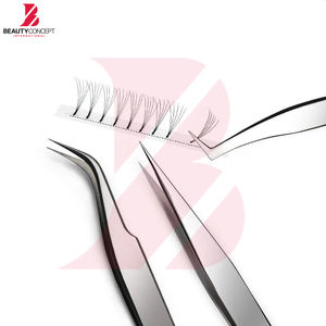 Pince à épiler pour extensions de cils, manche antidérapant facile à utiliser, pointe en fibre, pince à épiler de beauté en acier inoxydable de haute précision, sans effort - Product Image 5