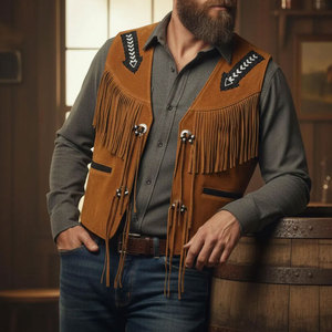 Gilet en cuir marron sur mesure tendance 2026 pour hommes – Qualité supérieure, prix de gros, vêtements d'hiver, gilets de mode - Product Image 2