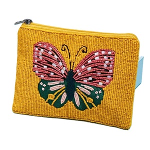 Unique Seed Bead Coin Pouch Handcrafted Luxury Look Premium Beaded Embroidery Coin Pouch <b>Small</b> Fashion - Product Image 4