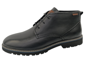 Botas Chelsea de Piel de Oveja Negra para Hombre, con Cordones, Punta Redonda, Suela de TPR Antideslizante, Entresuela de EVA, para Todas las Temporadas - Product Image 3