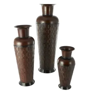 High End Artistic Decorative Iron Flower <b>Vase</b> Coastal Design Eco-Friendly Tabletop Christmas Designer Collection Worldwide - Product Image 4
