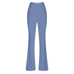 Women's Sculpting High Waist Flat Front Knitted Bootcut Yoga <b>Pants</b> Elastic Waist Loose Fit Polyester Summer Daily Workout - Product Image 5