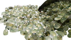 Lot en gros de cabochons de préhnite verte naturelle, pierres précieuses en vrac, faites à la main, formes variées - Product Image 5