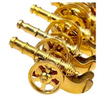 Canon en laiton artisanal de luxe de 10 pouces pour la décoration, matériau en laiton véritable, origine Thaïlande