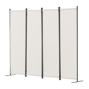 Divisorio Pieghevole a 4 Pannelli dal Design Semplice, Schermo Privacy in Tessuto per Ufficio, Camera da Letto, Sala da Pranzo - Product Image 1