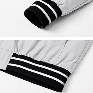 2024 hommes décontracté mode Bomber veste vêtements de sport personnalisés avec col montant et capuche nouveau Design hiver tissu veste - Product Image 5