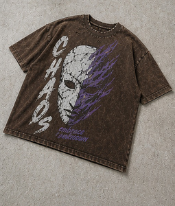 T-shirt graphique vintage surdimensionné personnalisé pour homme, 100% coton, délavé à l'acide, style streetwear, impression DTG, respectueux de l'environnement - Product Image 4