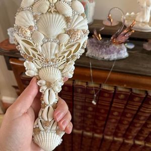Shell Pearl Hair <b>Brush</b> Gift Set Custom Logo Handmade <b>Detangling</b> Comb Luxury Packaging for Wedding Favors Event Giveaways - Product Image 5