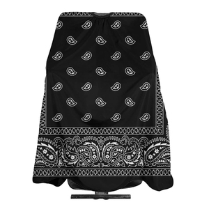 Capa de Barbero Personalizada con Diseño Paisley Negro, Sublimada, Impermeable, de Nailon, Unisex, para Halloween, para Cortar el Cabello, con Logotipo - Product Image 6