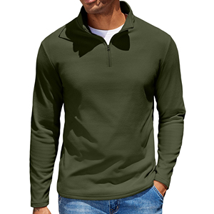 Sweat-shirt décontracté pour homme à col zippé, en mélange de coton doux, pull demi-zippé, confortable pour tous les jours, design moderne et élégant - Product Image 4