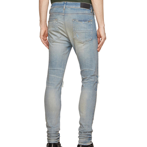 Jeans en denim slim fit pour homme, logo personnalisé, tissu en coton de haute qualité, pantalon décontracté élégant, streetwear - Product Image 3