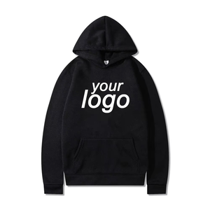 <b>Men's</b> 100 Cotton Thick French Style Fleece-lined Thickened High Quality Blank Oversized Street Style Custom logo <b>Pullover</b> Hoodie - Product Image 5