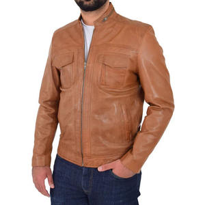 Veste en cuir d'hiver pour homme, nouvelle collection, design personnalisé, respirante, style bomber. - Product Image 5
