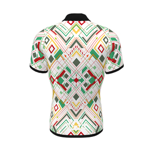เสื้อเชิ้ตแขนสั้นลายทางขาวดำสำหรับผู้ชาย ดีไซน์บล็อกสี ผ้าถักโพลีเอสเตอร์ ระบายอากาศได้ดี สวมใส่สบาย - Product Image 5