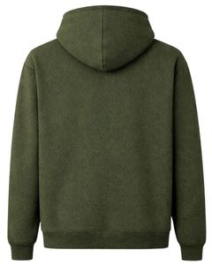 Sweat à capuche vert olive minimaliste avec logo pigeon en strass, coupe oversize, en molleton épais, avec poche kangourou, personnalisable, style streetwear - Product Image 4