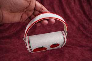 Bolso de mano multicolor con cuentas de cristal, estilo casual, artesanía india hecha a mano, tipo baguette, con cuentas de colores personalizables - Product Image 5