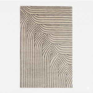 Tapis géométrique en mosaïque de diamants en laine écologique antidérapant DECORDEC personnalisé pour hôtel, villa, salon - Product Image 1