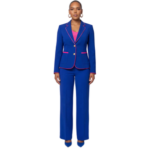 Pantalones de punto Sigma Gamma Rho para mujer, color azul, pantalones de ponte de primera calidad, elegantes, de pierna recta, cómodos y de corte ajustado - Product Image 3