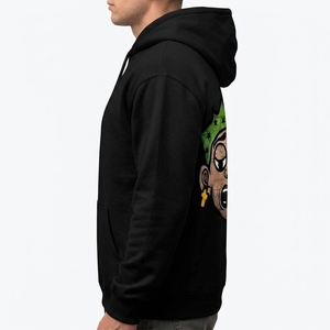 เสื้อฮู้ดดี้โอเวอร์ไซส์ผ้าผสมโพลีเอสเตอร์คอตตอนคุณภาพสูง น้ำหนัก 260 กรัม พิมพ์ลาย DTF ด้านหลัง จัดส่งฟรี ปรับแต่งได้ ขายส่ง - Product Image 3