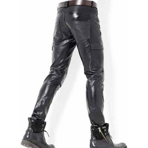 Pantalon cargo en cuir pour homme OEM Outdoor Adventure, multi-poches, fermeture éclair sécurisée, respirant, pantalon cargo en cuir pour homme. - Product Image 3
