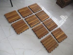 วัสดุผสมไม้พลาสติกคุณภาพสูง ขนาด 300x300 มม. ลายไม้แบบคลิ๊กล็อค กันน้ำ กันลื่น พื้นผิวเรียบ ทันสมัย รูปทรงสี่เหลี่ยม สำหรับใช้งานกลางแจ้ง - Product Image 4