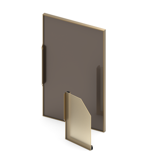 Perfil de Aleación de Aluminio Serie 6000 para Puerta de Gabinete, Extrusión de Aluminio con Manija Mecanizada por CNC y Panel de Vidrio - Product Image 4