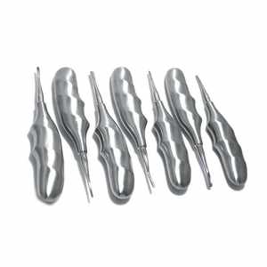 Juego Quirúrgico Astrin de 7 Elevadores Dentales de Acero Inoxidable, Rectos y Curvos, Kit Manual de Extracción Dental Quirúrgica con Certificación CE - Product Image 1