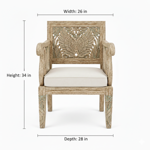 Sillón de Madera Maciza de Calidad de Exportación con Diseño de Alas de Cisne, Elegante y Moderno para Sala de Estar, Disponible a un Precio Razonable - Product Image 3
