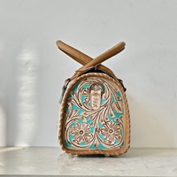 Nouveau Sac à Main Bohème de Luxe en Cuir Véritable pour Femme, Petit Sac Bandoulière Tendance d'Été avec Fermeture Éclair