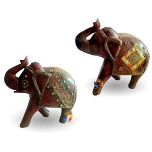 Modelo 1 Escultura de elefante de madera de latón - Product Image 5