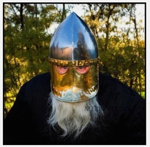 Casco Vikingo Medieval de Metal, Accesorio para Disfraz, Cosplay Histórico, Personalizable - Product Image 2