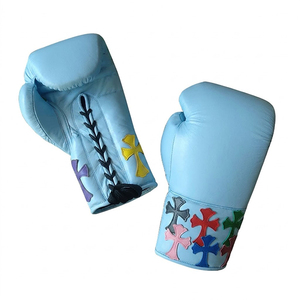 Gants de sparring en cuir de vachette personnalisables de 6 oz, 8 oz, 10 oz, 12 oz, 14 oz, 16 oz pour l'entraînement au kickboxing et au thaïlandais - Product Image 1