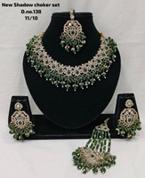 Collier long artisanal royal de mariée en Kundan, avec grappe de perles et pendentif en pierres précieuses, plaqué or antique, bijoux de mariage