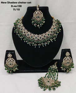 Handcrafted Royal Bridal Kundan Long Layered Haram Necklace Pearl Cluster Strand Gemstone Pendant Antique Gold Jewelry <b>Set</b> - Product Image 3