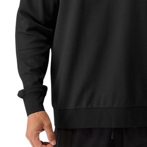 Sudadera Negra de Cuello Redondo para Hombre, Algodón Premium, Manga Larga, Estilo Deportivo, Ropa Urbana, Suministro al por Mayor OEM - Product Image 6
