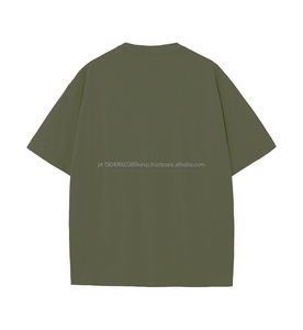 T-shirt unisexe de haute qualité 100% coton, logo personnalisé imprimé à l'écran, t-shirts à effet gonflé, t-shirts oversize, t-shirt homme blanc - Product Image 2