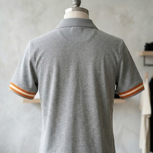 เสื้อถักคุณภาพสูงสั่งทำขายส่ง พิมพ์โลโก้ตามแบบ ระบายอากาศ แห้งเร็ว ทรงเข้ารูปสำหรับผู้ชาย - Product Image 5