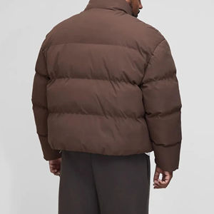 Chaqueta acolchada de poliéster para hombre al por mayor, estilo holgado, para invierno, para exteriores, con cuello alto y cremallera, económica - Product Image 3